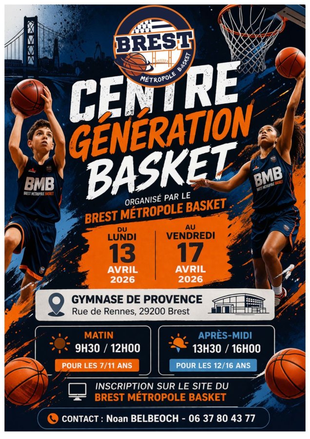Centre Génération Basket - Avril 2026
